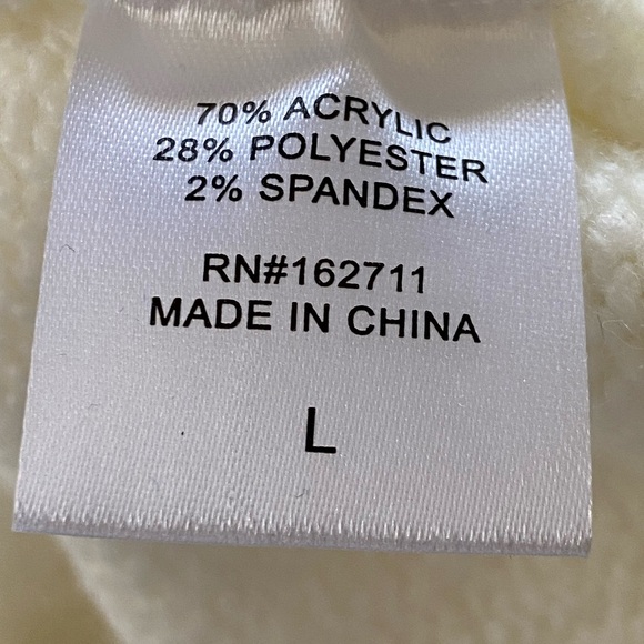 Hooked❤️Up Boxy Cream Cardigan Sweater Cozy Coastal Grandma Size Large - Picture 5 of 12